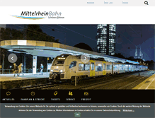 Tablet Screenshot of mittelrheinbahn.de